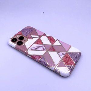 gold pink and white marble